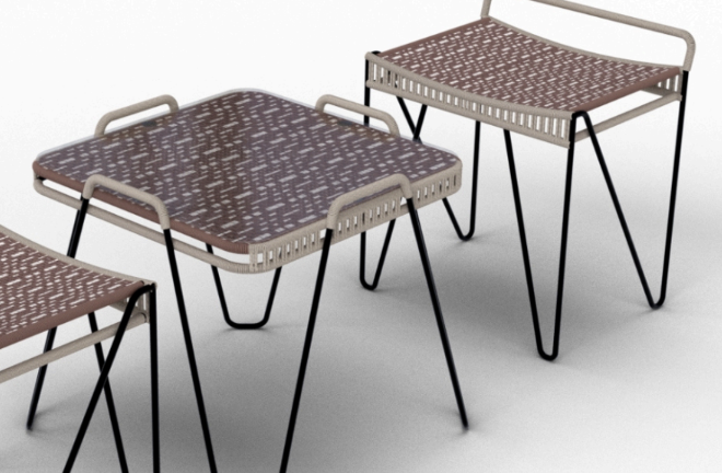 Perancangan Set Stool Dan Coffee Table Kafe Dengan Kombinasi Anyaman Serat Agel Untuk Kebutuhan Sustainable Furniture